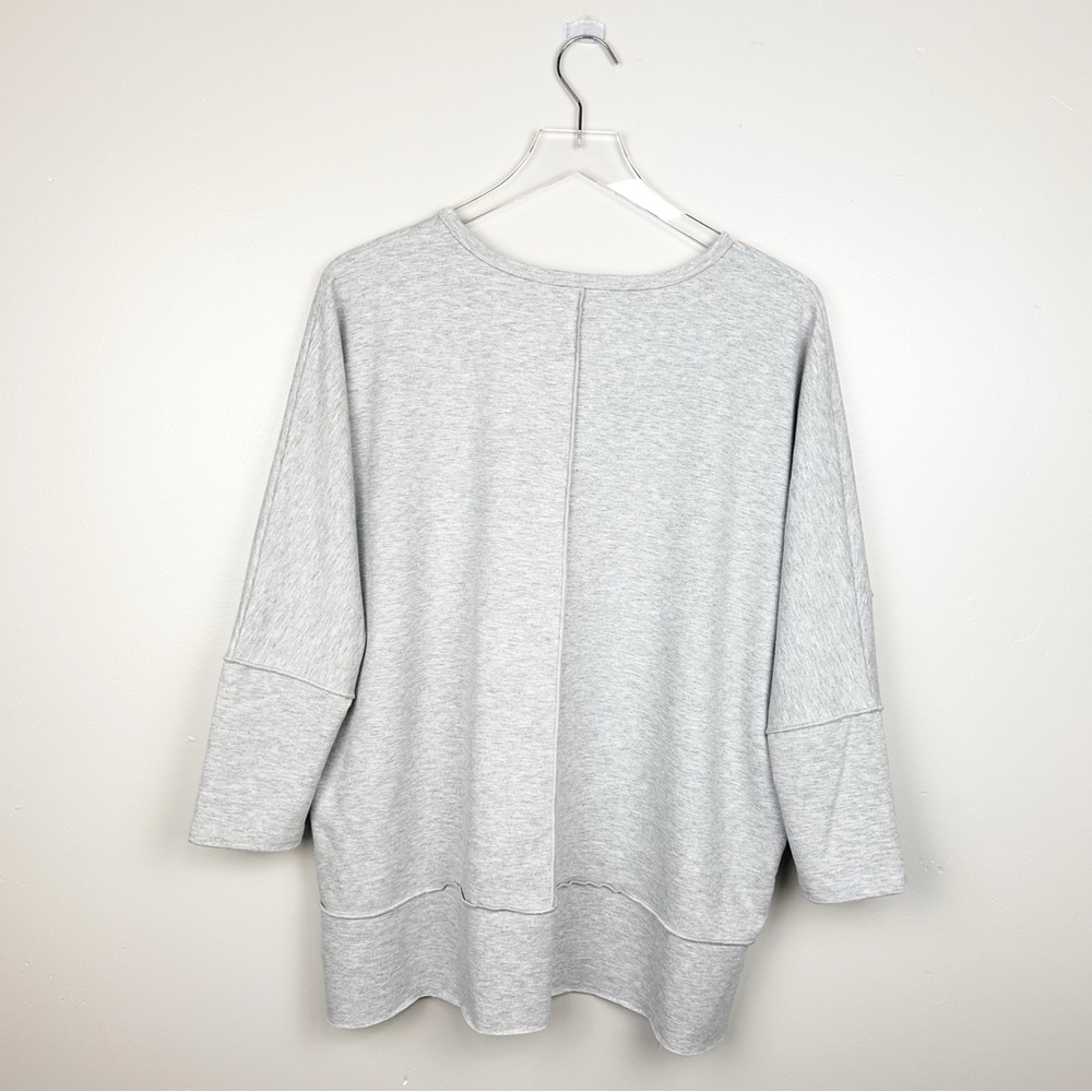 Spanx Perfect Length Dolman 3/4 Sleeve Top in heather gray size large - Picture 3 of 4
